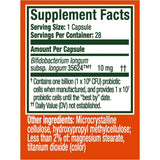 Tabla nutricional del suplemento Align - Bifidobacterium longum 35624 10 mg 28 cápsulas
