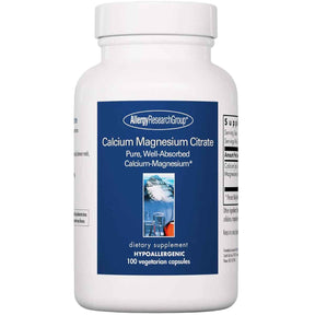 Frasco de Allergy Research Group Citrato de calcio y magnesio, 100 cápsulas vegetarianas