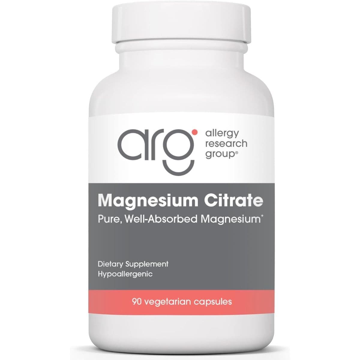 Allergy Research Group citrato de magnesio, 90 cápsulas