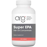 Frasco frontal de Allergy Research Group Super EPA con 200 cápsulas blandas.