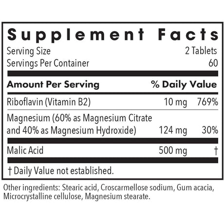 Información del suplemento Allergy Research Group Magnesium Malate Forte