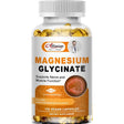 Frasco frontal de Alliwise glicinato de magnesio con vitaminas D3 y B6, 120 cápsulas blandas