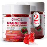 Frascos de Alliwise Magnesio glicinato en gomitas sabor frambuesa, presentación 2 pack con 120 gomitas