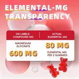 Imagen informativa de Alliwise Magnesio glicinato en gomitas con comparación de magnesio glicinato y magnesio elemental