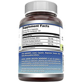Tabla nutricional del suplemento Amazing Formulas Glucosamina Condroitina y MSM 1850 mg - 240 Cápsulas