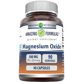 Amazing Formulas Óxido de magnesio 500 mg - 90 cápsulas - vista frontal