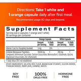 Tabla nutricional del suplemento Amberen Fórmula para Menopausia 180 cápsulas