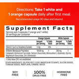 Tabla nutricional del suplemento Amberen Fórmula para Menopausia 60 cápsulas