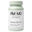 Frasco de suplemento Amy Myers MD Vitamina D3 y K2 10000 UI 30 cápsulas