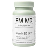 Frasco de suplemento Amy Myers MD Vitamina D3 y K2 10000 UI 30 cápsulas
