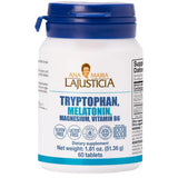 Frasco frontal de Ana María Lajusticia triptófano con melatonina, magnesio y vitamina B6, 60 tabletas