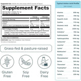 Tabla nutricional del suplemento Ancient Nutrition Multi Collagen Protein 1 lb