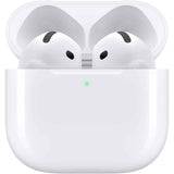 Apple AirPods 4 blancos con estuche de carga USB-C abierto