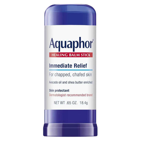 Envase de Aquaphor bálsamo en barra de 18.4 gramos para cuidado de la piel