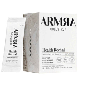 Caja de suplemento ARMRA Calostro Bovino sin Sabor 30 Paquetes