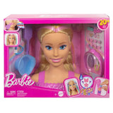 Empaque frontal de Barbie Color Reveal cabeza para peinar con accesorios.