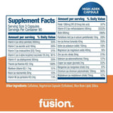 Tabla nutricional de Bariatric Fusion Multivitamínico Alto ADEK con Hierro 270 cápsulas