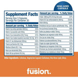 Tabla nutricional de Bariatric Fusion Multivitamínico Alto ADEK con Hierro 90 cápsulas