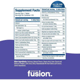 Tabla nutricional del suplemento Bariatric Fusion Multivitamínico Masticable sabor Frutos Rojos 120 tabletas