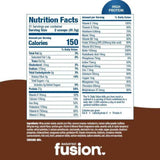 Tabla nutricional de Bariatric Fusion reemplazo de comida en polvo sabor chocolate