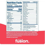 Tabla nutricional de Bariatric Fusion reemplazo de comida en polvo sabor fresa y plátano
