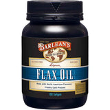 Frasco de suplemento Barlean's Aceite de Linaza con Lignanos 1550 mg 100 cápsulas blandas