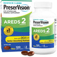 Frasco de suplemento Bausch + Lomb PreserVision AREDS 2 Luteína 120 mini cápsulas