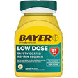 Frasco de suplemento Bayer Aspirina de Dosis Baja 300 tabletas