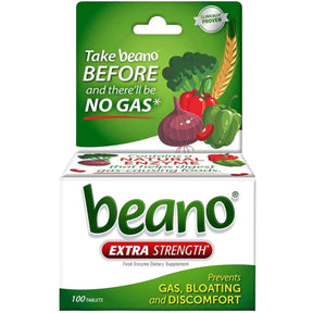 Frasco de suplemento Beano Alfa-galactosidasa 100 tabletas