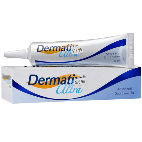 Caja y tubo de Dermatix Ultra gel de silicona 15 g