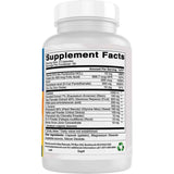 Tabla nutricional del suplemento Best Naturals Fórmula Anti-Canas con Catalasa 60 cápsulas