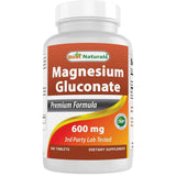 Best Naturals gluconato de magnesio en presentación de 180 tabletas