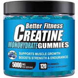 Frasco de suplemento Better Fitness Monohidrato de Creatina 120 gomitas