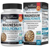 BioSchwartz bisglicinato de magnesio TRAACS, frasco de 360 cápsulas vegetales