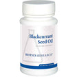 Frasco frontal de Biotics Research Aceite de semilla de grosella negra, presentación de 60 cápsulas blandas