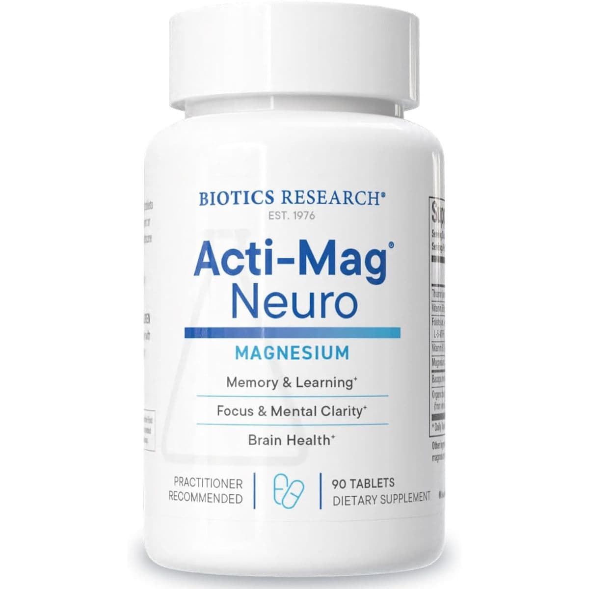 Biotics Research Acti-Mag Neuro magnesio en tabletas, 90 tabletas