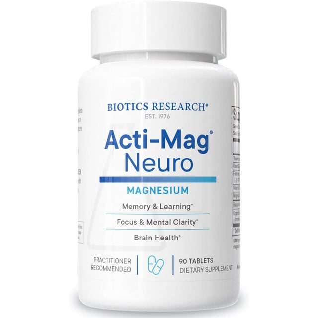 Biotics Research Acti-Mag Neuro magnesio en tabletas, 90 tabletas