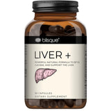 Frasco de fórmula herbal Blisque Liver+ de 90 cápsulas