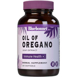 Frasco de suplemento Bluebonnet Aceite de Orégano 150 mg 60 cápsulas blandas