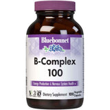 Frasco de suplemento Bluebonnet Complejo B 100 100 cápsulas vegetales