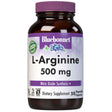 Frasco de suplemento Bluebonnet L-Arginina 500 mg 50 cápsulas