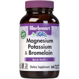 Frasco frontal de Bluebonnet magnesio con potasio y bromelina, 60 cápsulas vegetales