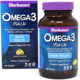 Frasco de Bluebonnet Omega 3 Aceite de Pescado de 60 cápsulas blandas