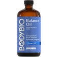 Frasco frontal de BodyBio Balance Oil omega 6 y omega 3 líquido, presentación de 473 ml.