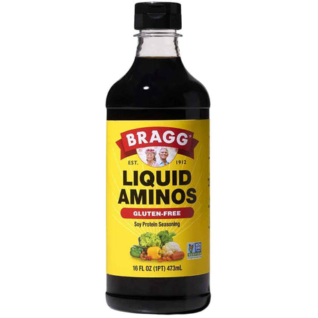 Frasco de Bragg Aminoácidos Líquidos Condimento de Proteína de Soya 16oz