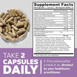 Tabla nutricional del suplemento Bravado Labs Fórmula Herbal 23-en-1 60 Cápsulas