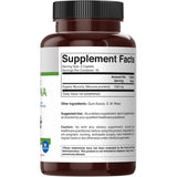 Tabla nutricional del suplemento Brieofood Mucuna Orgánica 1500 mg 90 tabletas