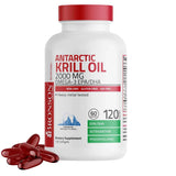 Frasco de suplemento Bronson Aceite de Krill Antártico 120 cápsulas blandas