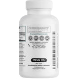 Etiqueta posterior de Bronson complejo de magnesio 300 mg con datos del fabricante