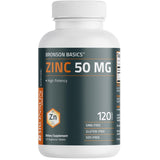 Frasco de suplemento Bronson Zinc 50 mg 120 tabletas